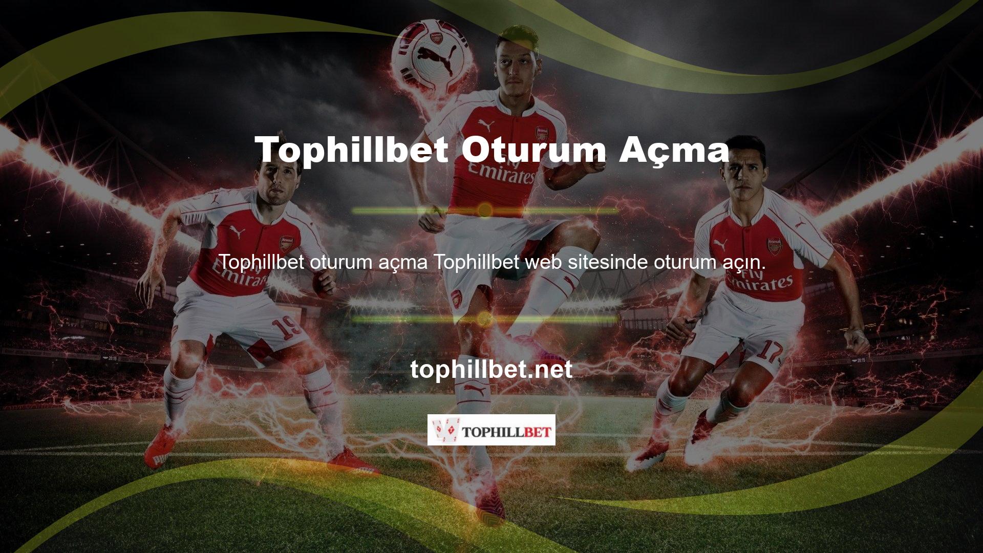 Oturum açma ekranı site üyelerine kapsamlı bir bahis profili sağlar